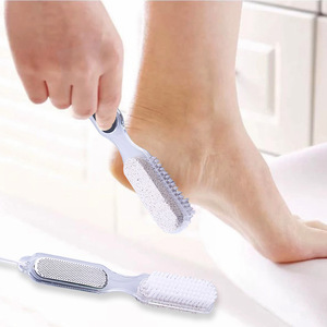Foot File With Brush And Pumice Stone For Heel And Sole Care Plastic Dual Head Pedicure Tool - Product Image 3