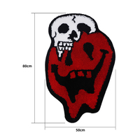 Tapis de bain antidérapant doux à motif d'Halloween pour la maison