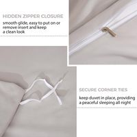 Ensemble de housse de couette en microfibre légère personnalisée OEM ODM avec attaches d'angle sécurisées, couleur unie, pour toutes les saisons, literie domestique avec taie d'oreiller