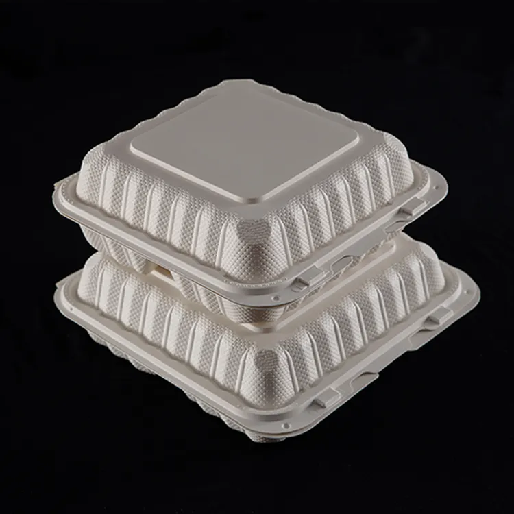 Degradabile PP usa e getta cibo cibo bianco plastica imballaggio personalizzato per la consegna di cibo