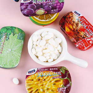 วิตามินซีแบบผงผสมผลไม้ ผลิตภายใต้แบรนด์ของลูกค้า (OEM) บรรจุในกล่องมิ้นท์แบบกระป๋อง ลูกอมแข็ง ปราศจากน้ำตาล น้ำหนัก 12 กรัม บรรจุในกล่องสวยงาม - Product Image 2