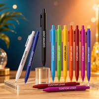Bolígrafo Retráctil Personalizado con Logotipo, Económico y en Oferta, Multicolor, de Plástico, Promocional, con Bola de Goma