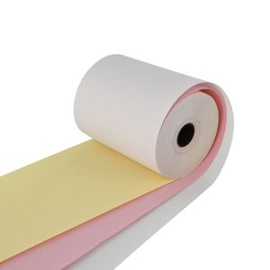 Papel NCR Impression <span class=keywords><strong>Pindo</strong></span> 2000 de 55 g/m², Papel Continuo NCR de 45-80 g/m² para Impresión, CF CFB CB, Imagen Azul/Negra, Color Amarillo - Product Image 1