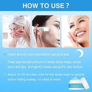 Masque de sommeil hydratant à l'eau glacée, Logo personnalisé, masque au collagène, marque privée, masque à l'eau glacée humide - Product Image 6