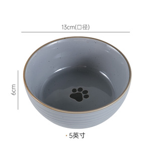 Bol en céramique pour animaux de compagnie, fournitures de chats et chiens, de personnalité créative, aliments et eau à boire, bol pour animaux domestiques - Product Image 5