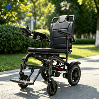 Fauteuil roulant électrique Kaiyang JF503J léger et pliable avec batterie 10AH, cadre en semi-fibre de carbone de 15,5 kg pour personnes âgées
