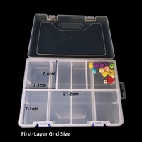 Boîte de rangement transparente en plastique PP de haute qualité, détachable, pour bijoux, cosmétiques, pièces, organisation et classification