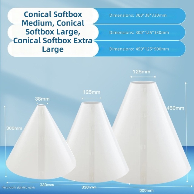 Large Diffuser 360 Diffusion Light Cone Photo Light Flash for Shooting Jewelry Reflective Objects Product Photography