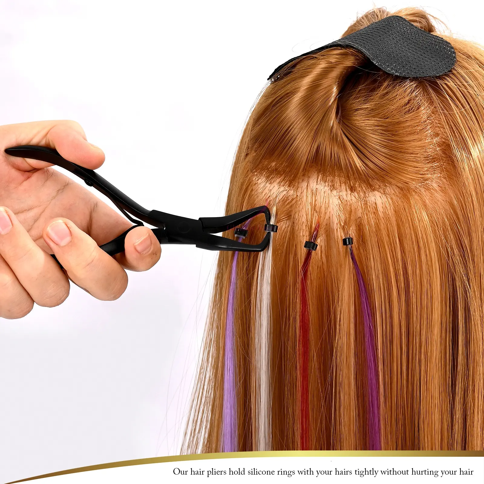שיער הארכת להסיר פלייר משיכת וו מחט כלי מיקרו סיליקון טבעות חרוז מכשיר כלי ערכות עבור שיער סטיילינג כלים