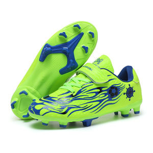 Chaussures de football montantes professionnelles pour hommes, bleu et or, crampons FG AG, vente en gros, chaussures de sport personnalisées pour l'entraînement et les matchs - Product Image 6