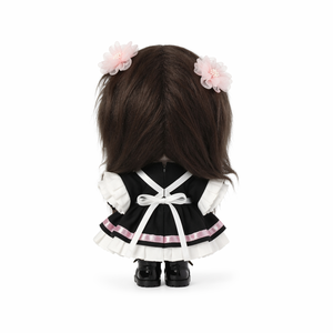 Conjunto <span class=keywords><strong>de</strong></span> Ropa <span class=keywords><strong>de</strong></span> Muñeca <span class=keywords><strong>de</strong></span> Algodón <span class=keywords><strong>de</strong></span> 15 cm, Estilo Gótico, Vestido Negro con Delantal, Zapatos y Accesorios para el Cabello, para <span class=keywords><strong>Muñecas</strong></span> <span class=keywords><strong>de</strong></span> Peluche, Personalizado OEM - Product Image 4