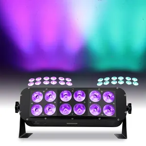 Low Price 12Pcs 18W Battery 6 In 1 Wireless Led Par Dj Light With Wifi Stage Wall Washer Light