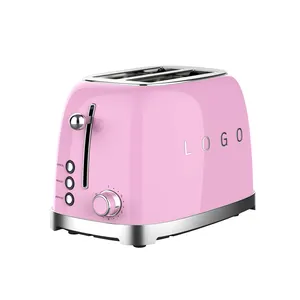 Household Appliances Wide Slot Sandwich Toaster Smart 2 slice Stainless Steel Retro Electric Bread Toaster