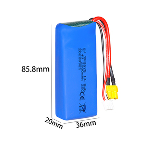 แบตเตอรี่แบบชาร์จได้ขนาด 2000mAh รุ่น 903475 ลิเธียมไอออน สำหรับเครื่องบินของเล่น ของเล่นเครื่องบินไฟฟ้า แบตเตอรี่สำหรับเด็ก สำหรับโดรน <span class=keywords><strong>7.4</strong></span> - Product Image 1