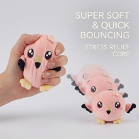 Peluche Flamant Rose Personnalisée en Gros, Balle à Presser Douce en Polaire et Coton PP, Jouet Anti-Stress en Peluche, Cadeau pour Enfants, Lavable