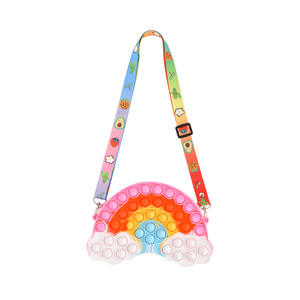 Bolsos de Hombro con Juguetes Sensoriales de Burbujas Arcoíris, Juguetes Antiestrés Kawaii para Adultos y Niños - Product Image 1