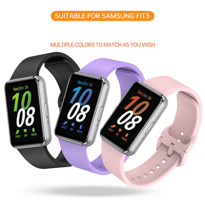 CZhkg Silicone Cinturino di Ricambio per Galaxy Fit 3 (SM-R390) Strap. Sportivo Wristband Braccialetto Armband Regolabili liberación Rápida Cinturino per Galaxy Fit 3 (SM-R390) Watch (Beige