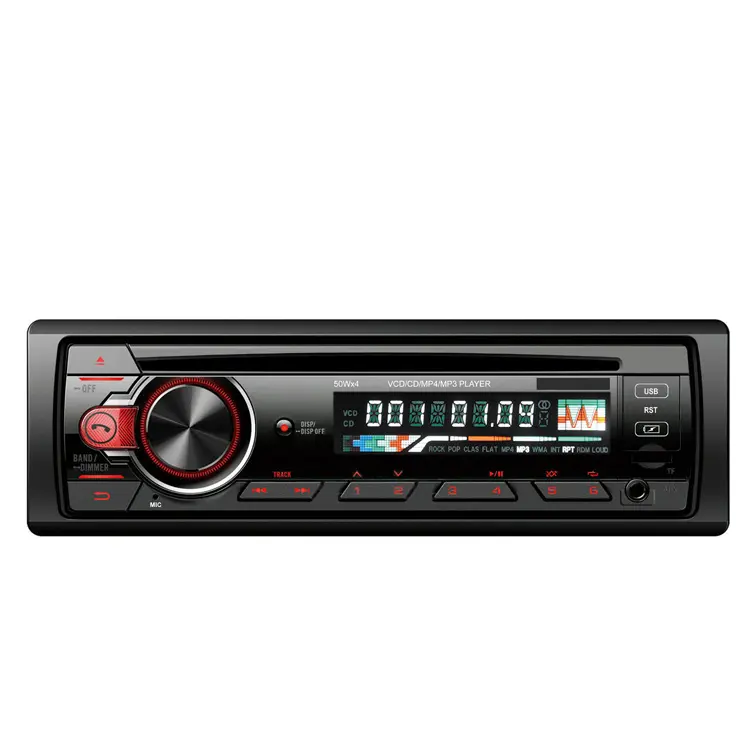 1 Din In-Dash Auto DVD-Player Single Din Fixed Panel Bluetooth