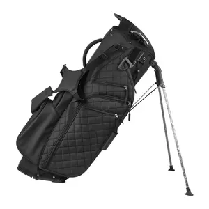 New Design OEM 14 Dividers Golf Bag Custom Logo Color Lightweight Golf Bags Portable Black Golf Stand Bag