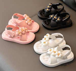 Chaussures pour enfants, sandales de plage pour bébés filles, imprimées avec strass, semelles antidérapantes en PVC, idéales pour l'été - Product Image 3