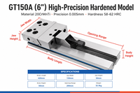 Étau de fraisage combiné de précision MT GT150 pour centre d'usinage CNC, étau de banc de 6 pouces pour fraiseuse