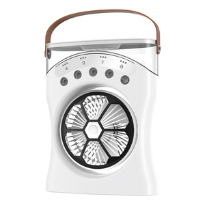 Portable Desktop Spray Fan USB Rechargeable Office Small Desktop Air Cooler Fan Air Conditioner With Handle Light Cooler Fan - Product Image 1