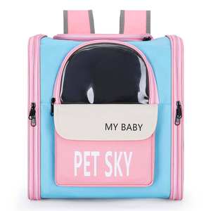 <span class=keywords><strong>CatDogs</strong></span> Portable PVC Oxford Pet Carrier Mochila grande con cremallera para todas las estaciones Diseño transpirable Cremallera Universal para poliéster Animal - Product Image 1