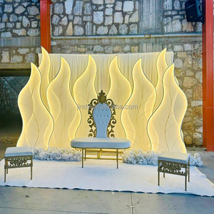 Arco Decorativo a Forma di Alghe <span class=keywords><strong>per</strong></span> Palcoscenico di Matrimoni ed Eventi all'Aperto, <span class=keywords><strong>Sfondo</strong></span> in Ferro Battuto <span class=keywords><strong>per</strong></span> Decorazioni Nuziali - Product Image 3