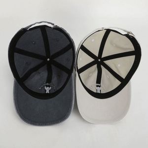 หมวกเบสบอลทรงแด๊ดปักโลโก้แบบกำหนดเองสำหรับทุกเพศทุกวัย คุณภาพสูง 6 แผง ผ้าฝ้ายทวิลล์ย้อมสีแบบพิเศษ ล้างทำความสะอาดได้ - Product Image 3