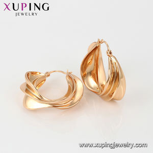 Xuping-pendientes <span class=keywords><strong>de</strong></span> aro <span class=keywords><strong>de</strong></span> oro <span class=keywords><strong>de</strong></span> 18k, joyería, decoración interior, elegante, 99047 - Product Image 3