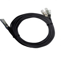 Câble de brassage DAC haute vitesse en cuivre 100G QSFP28 vers 4x25G SFP28 pour applications de réseau de serveurs d'interconnexion de centres de données, compatible PoE 5G