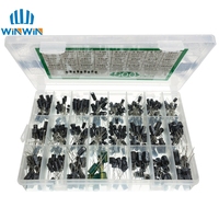 AITEWIN ROBOT 500 pièces/lot DIY 0.1UF-1000UF 24 valeurs Condensateurs électrolytiques en aluminium 16-50V Kit assorti en boîte Général