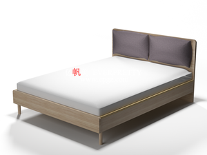 New Design Comfortable University Apartment Hostel Hotel Villa Wood Metal Frame Double <strong>Bed</strong> with <strong>Mattress</strong> <strong>Set</strong> - Product Image 4