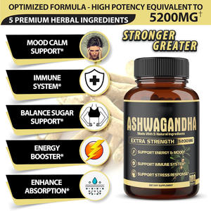 Ashwagandha raiz cápsulas rótulos privados Rhodiola <span class=keywords><strong>Ginseng</strong></span> Ashwagandha cápsulas - Product Image 5