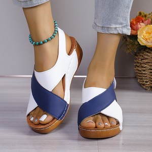 Sandalias de Plataforma con Punta Abierta y Tiras Cruzadas para Mujer, Talla Grande, Verano, Nuevas, Venta al Por Mayor de Fábrica - Product Image 2
