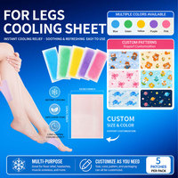 Feuille de gel rafraîchissante hypoallergénique personnalisée pour pieds fatigués, avec effet de refroidissement instantané pour le soulagement des crampes et le soutien contre la fatigue des jambes