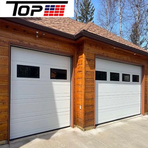 <span class=keywords><strong>Porte</strong></span> <span class=keywords><strong>de</strong></span> <span class=keywords><strong>garage</strong></span> électrique pliante 9x8 à 2 panneaux, motorisée, pour allée étroite - Product Image 2