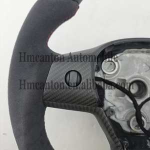 พวงมาลัยคาร์บอนไฟเบอร์แบบด้าน Alcantara สำหรับรถยนต์ Tesla Model 3 และ Model Y - Product Image 5