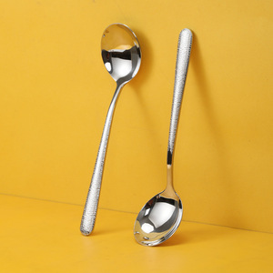 Cuillère à dessert ronde élégante en acier inoxydable 316, durable et épaissie, pour les fêtes, usage adulte, design uni - Product Image 1