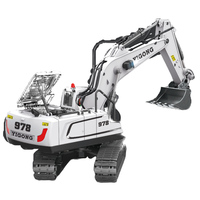 YIGONG BC1043 2.4G 11CH Excavadora RC de Aleación Metálica 1/20, Máquina de Construcción con Garra