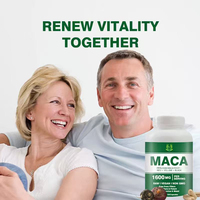 Cápsulas de Raíz de Maca de Marca Propia para Aumentar la Energía, Antioxidantes y Refuerzo del Sistema Inmunitario - Potenciadores Naturales de la Salud