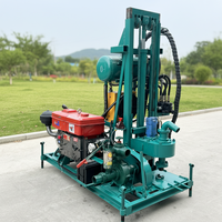 Prix des machines de forage de puits d'eau portables de petite taille, plateforme de forage de puits profonds, profondeur 150 mètres avec moteur diesel de 25 chevaux
