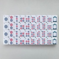 Mahjong américain de luxe Orange Horse, 160 pièces, en acrylique à quatre couches, portable, pour divertissement familial en extérieur