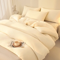 Couette en polyester tricoté, taille double, douceur nuageuse, lavable, moelleuse, ensemble de literie pour toutes les saisons