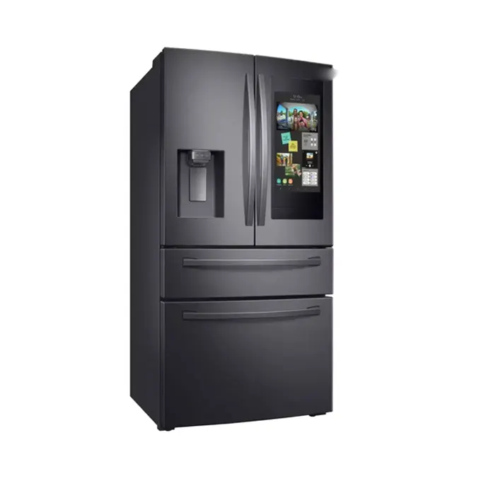 Doorstep giao hàng 28 cu ft 4 Cửa Pháp cửa tủ lạnh với màn hình cảm ứng thép không gỉ ban đầu