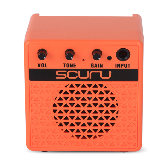 Scuru S7G Portable Mini Bass Guitar Amp Battery Power for Headphone Connection Compressor/Booster Effects 4 8W Output