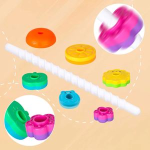 Elarve Rainbow, nouveau jouet d'empilage populaire pour bébé, tour de blocs colorés de grande taille, cadeau de haute qualité pour les enfants, garçons et filles - Product Image 4