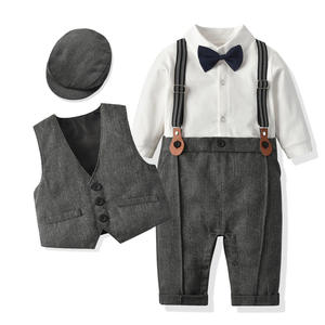 <span class=keywords><strong>Ensemble</strong></span> de vêtements pour garçons, nouveau printemps été automne, pour nourrissons, jeunes enfants, un an, nouveau-né, manches longues, coton - Product Image 2