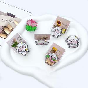 Spot wholesale cute bleat sheep double-sided clip acrylic seal clip note pp clip student <b>storage</b> folder - Product Image 3