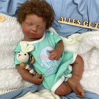 Poupée Reborn Bébé Cheveux Implantés Personnalisés 20 Pouces LOULOU Corps Entièrement en Silicone Lesté Toucher Réaliste Poupée de Collection pour la Revente